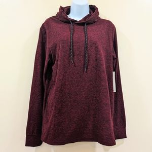 Burgundy Heathered Hoodie